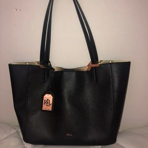 Ralph Lauren black tote purse